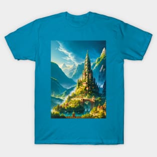 Solar Punk City on a Hill T-Shirt